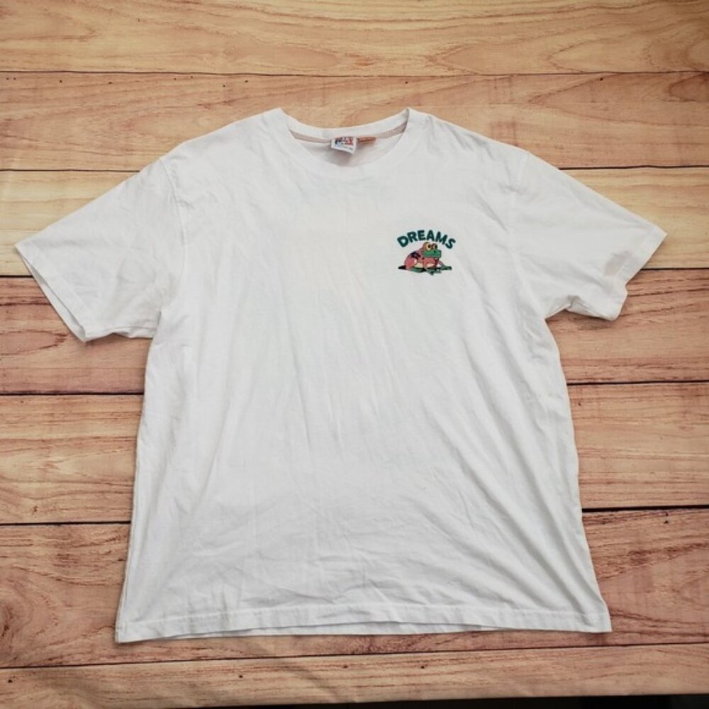 Dabs Myla x Cotton On Mens Large White T-Shirt Frog Dreams Graphic Print Tee